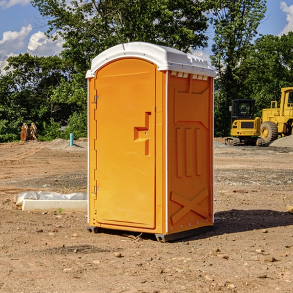 how often are the porta potties cleaned and serviced during a rental period in Hungerford Texas